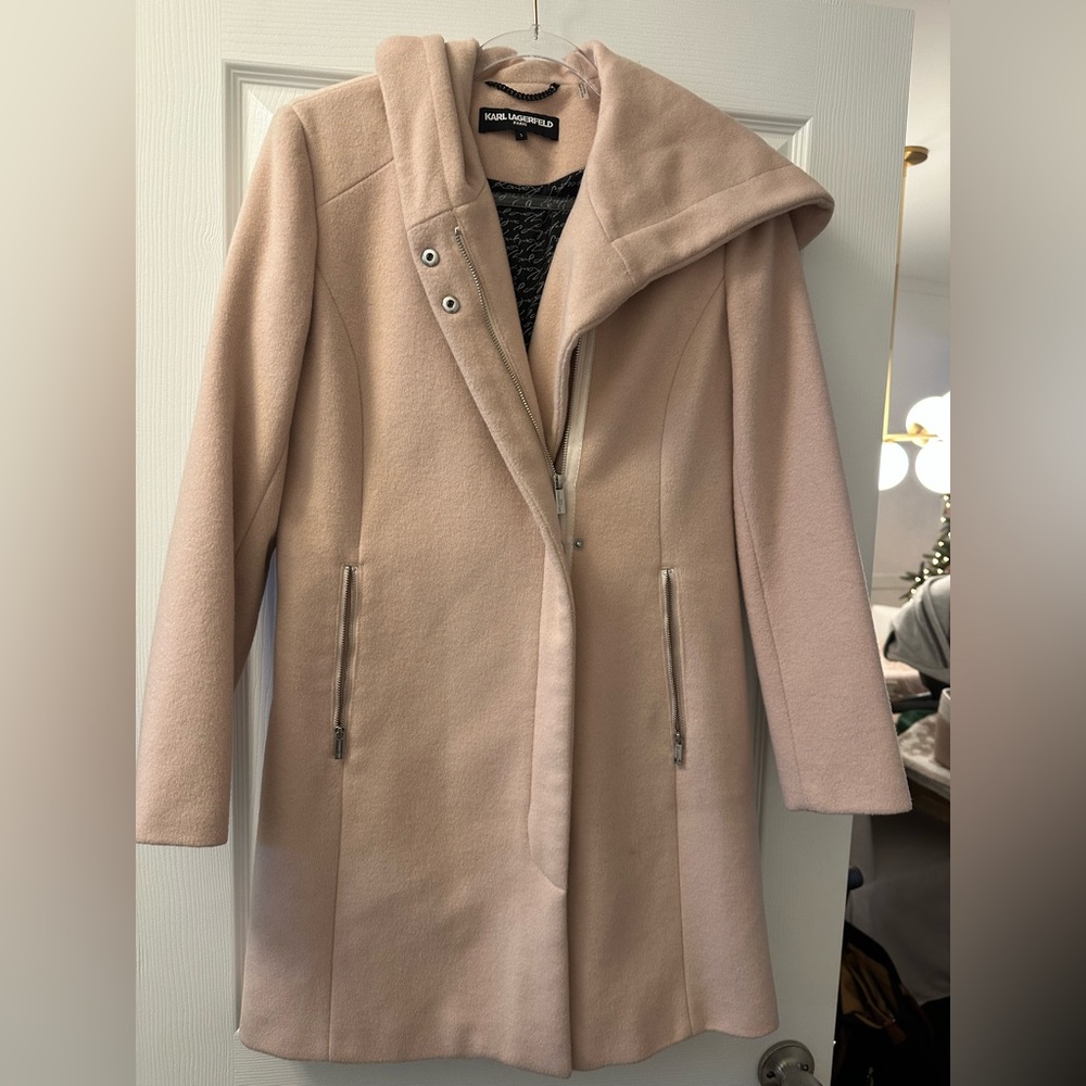 Karl Lagerfeld Soft Pink Trench Coat